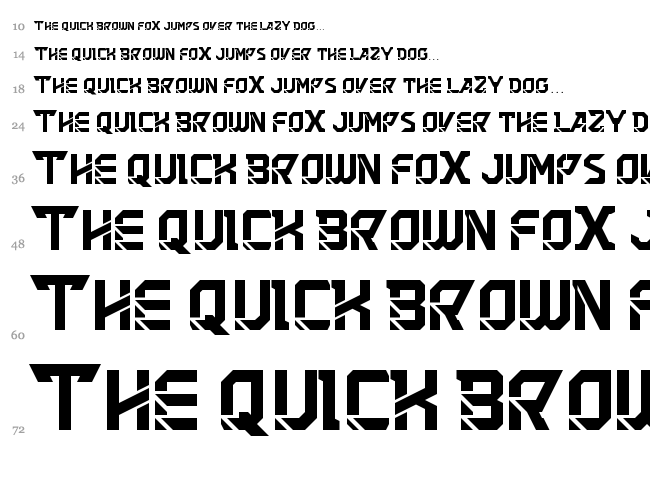 All American font waterfall